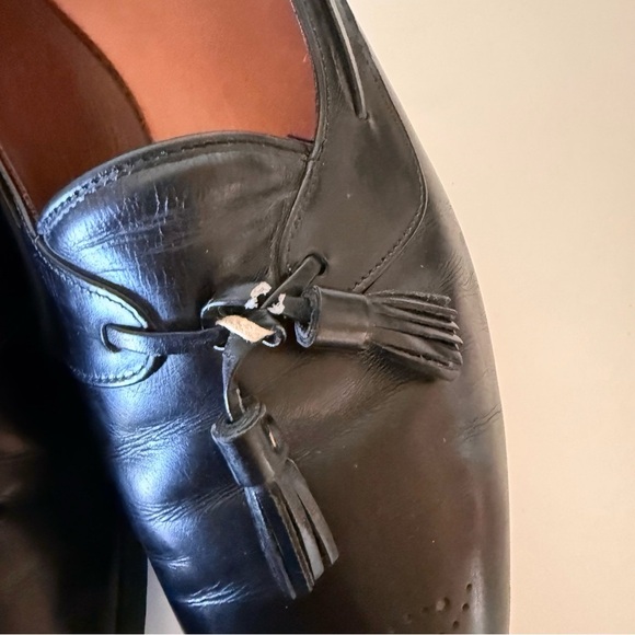 Allen Edmonds  Black Leather Tassel Loafer Dress Shoes Size 11.5 B Slip On main image 10